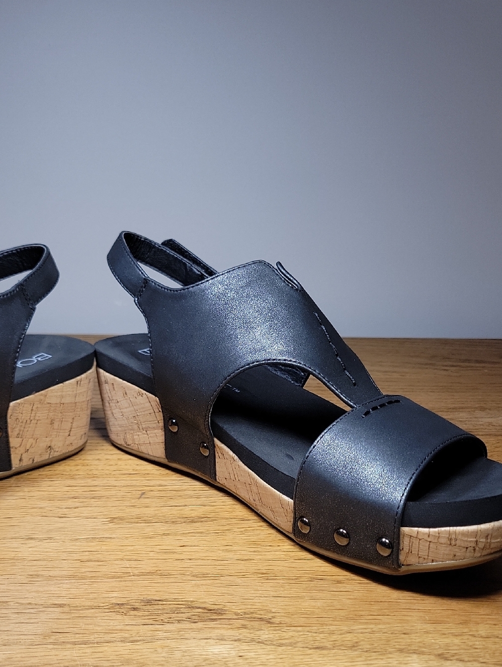 Boutique by Corky's Black Refreshing Studded Wedge Women's Sandals Size 10 - Picture 8 of 13